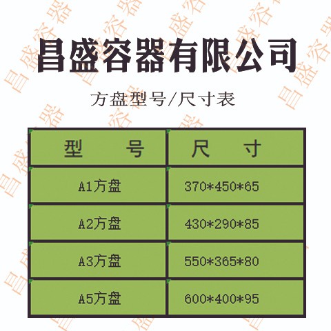  丹东塑料容器丹东渔需用品  方盘A1-A5